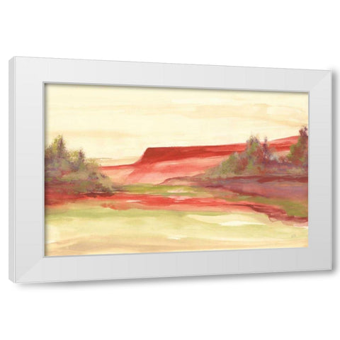 Red Rock V White Modern Wood Framed Art Print by Paschke, Chris