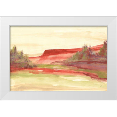 Red Rock V White Modern Wood Framed Art Print by Paschke, Chris