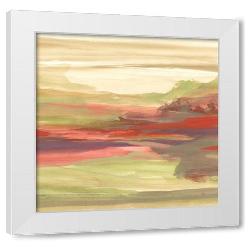 Distant Fields White Modern Wood Framed Art Print by Paschke, Chris