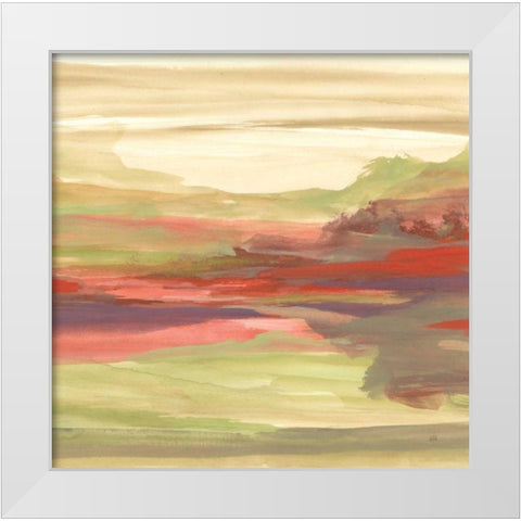 Distant Fields White Modern Wood Framed Art Print by Paschke, Chris