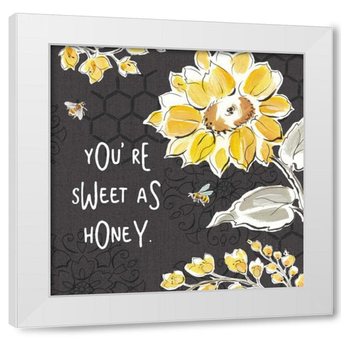 Bee Happy III Black White Modern Wood Framed Art Print by Brissonnet, Daphne