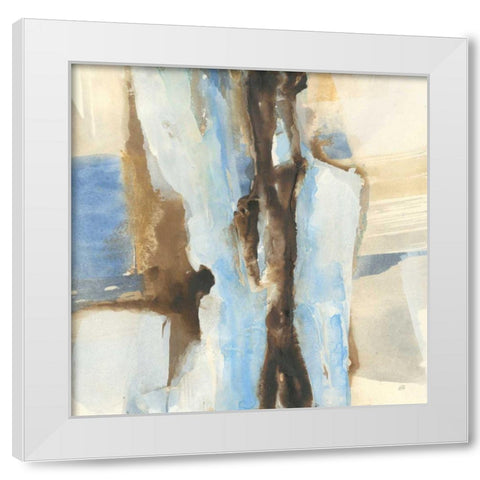 River Run I White Modern Wood Framed Art Print by Paschke, Chris