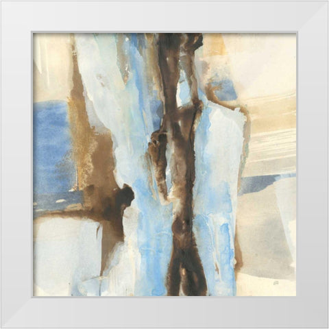 River Run I White Modern Wood Framed Art Print by Paschke, Chris
