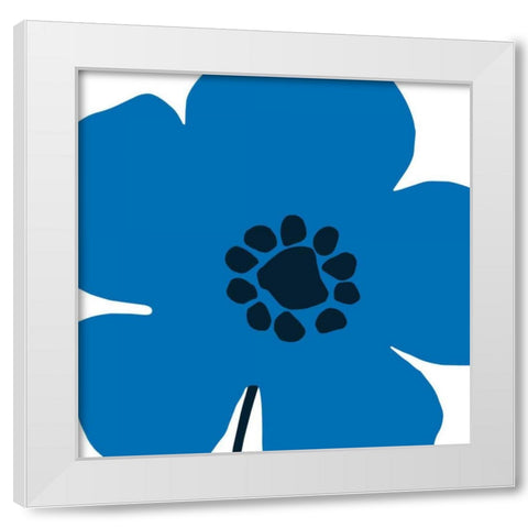 Pop Art Floral I White Modern Wood Framed Art Print by Wild Apple Portfolio