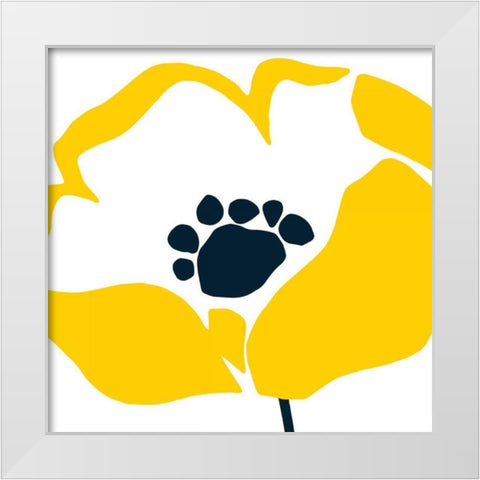 Pop Art Floral II White Modern Wood Framed Art Print by Wild Apple Portfolio