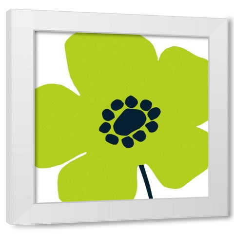 Pop Art Floral IV White Modern Wood Framed Art Print by Wild Apple Portfolio