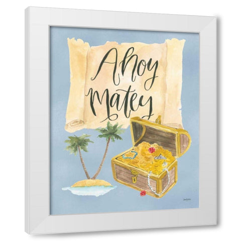 Pirates I White Modern Wood Framed Art Print by Jackson, Jenaya