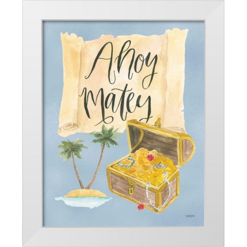 Pirates I White Modern Wood Framed Art Print by Jackson, Jenaya
