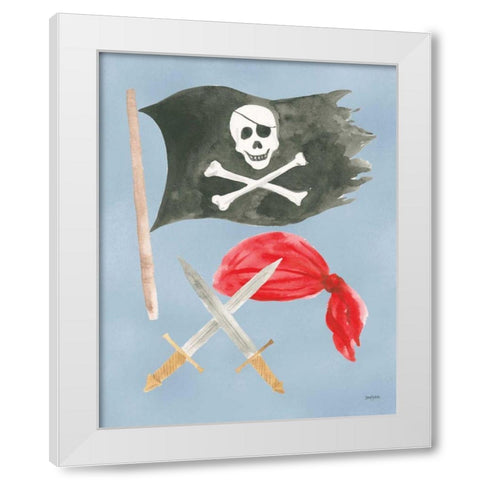 Pirates II White Modern Wood Framed Art Print by Jackson, Jenaya