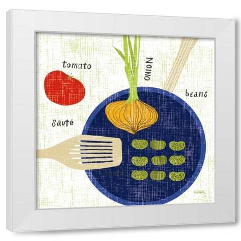 Cooking it II White Modern Wood Framed Art Print by Schlabach, Sue