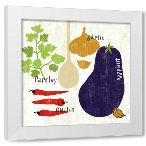 Italiano Eggplant White Modern Wood Framed Art Print by Schlabach, Sue