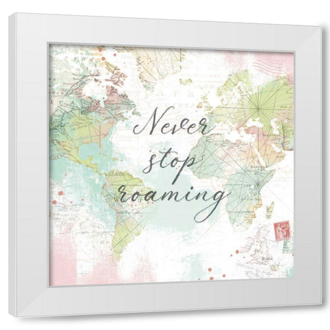World Adventure III White Modern Wood Framed Art Print by Pertiet, Katie