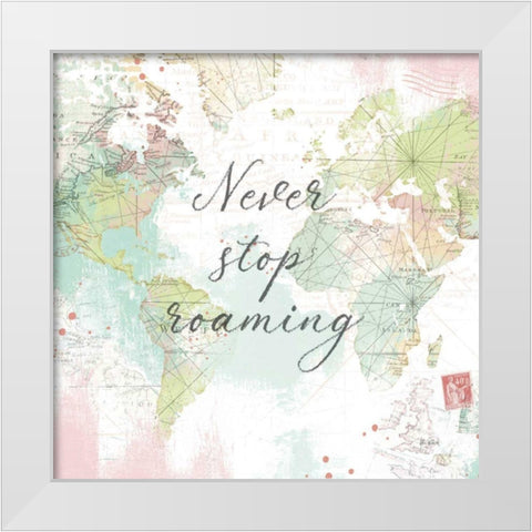 World Adventure III White Modern Wood Framed Art Print by Pertiet, Katie