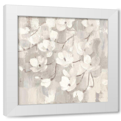 Magnolias in Spring I Neutral White Modern Wood Framed Art Print by Hristova, Albena
