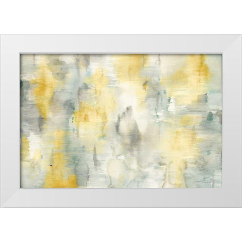 Summer Shower v2 Crop White Modern Wood Framed Art Print by Nai, Danhui