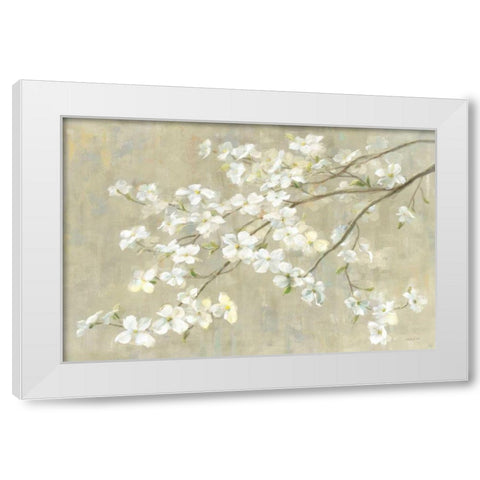 Dogwood in Spring Neutral Crop White Modern Wood Framed Art Print by Nai, Danhui