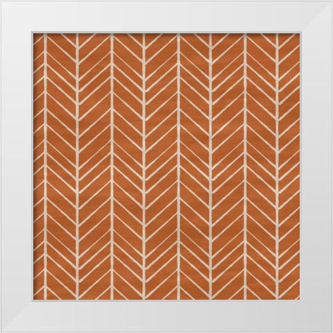 Autumn Pattern VIIB White Modern Wood Framed Art Print by Marshall, Laura