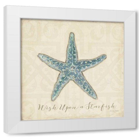 Beach Treasures II Christmas White Modern Wood Framed Art Print by Adams, Emily