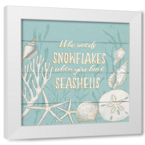 Tranquil Morning II Snowflakes White Modern Wood Framed Art Print by Penner, Janelle