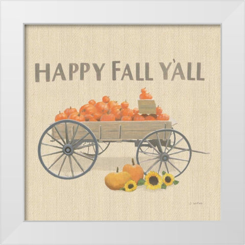 Heartland Harvest Moments IV Happy Fall White Modern Wood Framed Art Print by Wiens, James