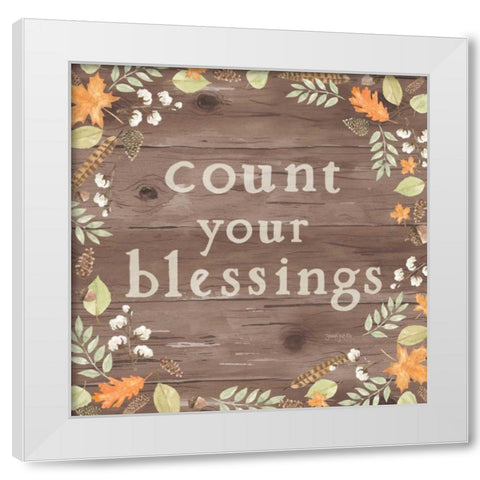 Autumn Offerings I Dark Blessings White Modern Wood Framed Art Print by Jackson, Jenaya