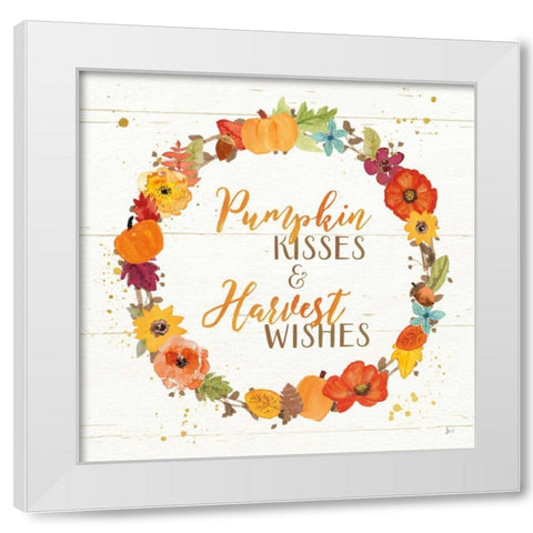 Harvest Wishes II on Wood White Modern Wood Framed Art Print by Aiken, Jess