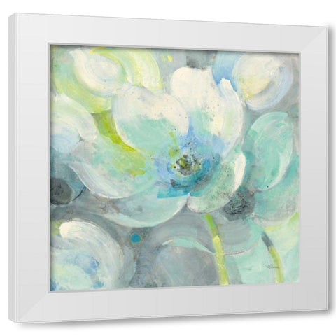 Sunny Bloom White Modern Wood Framed Art Print by Hristova, Albena