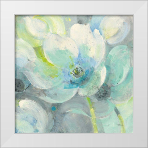 Sunny Bloom White Modern Wood Framed Art Print by Hristova, Albena