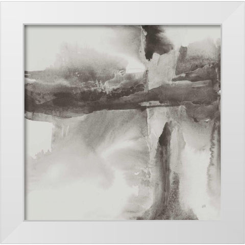 Gray Tones II White Modern Wood Framed Art Print by Paschke, Chris