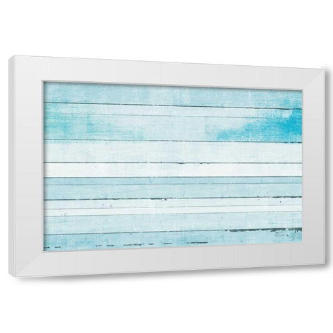 Beachscape Palms IX blue White Modern Wood Framed Art Print by Mullan, Michael