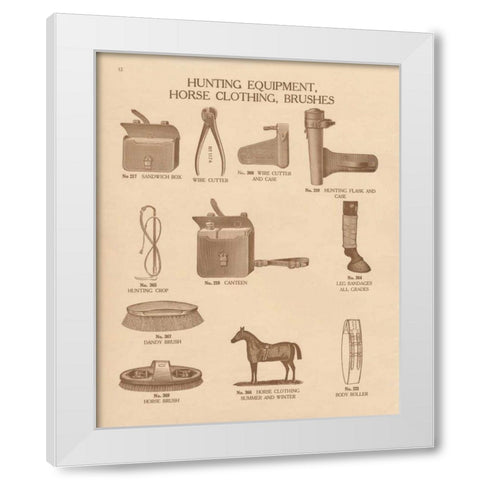 Equine Riding Gear IV White Modern Wood Framed Art Print by Wild Apple Portfolio