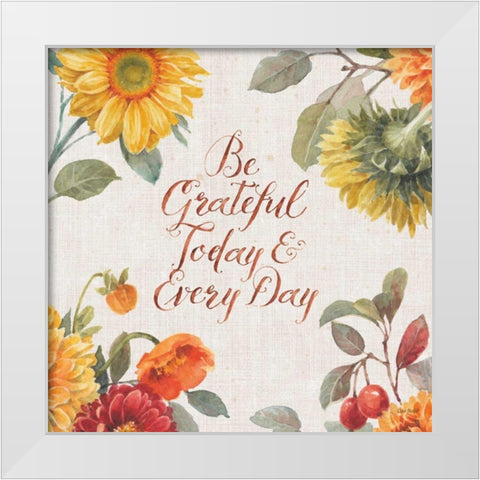 Autumn in Bloom V White Modern Wood Framed Art Print by Audit, Lisa