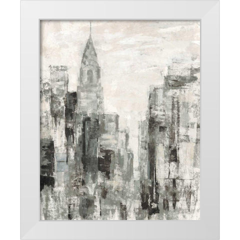 Manhattan Neutral I Crop White Modern Wood Framed Art Print by Vassileva, Silvia