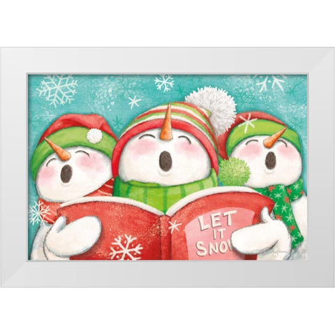 Let it Snow IV White Modern Wood Framed Art Print by Urban, Mary