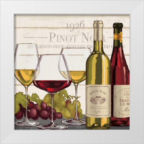 Wine Tasting III White Modern Wood Framed Art Print by Penner, Janelle