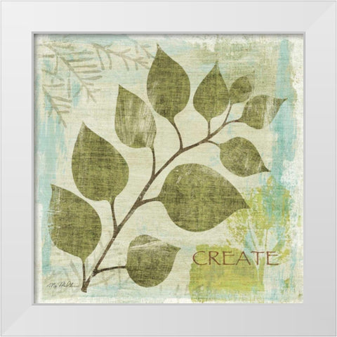 Woodland Thoughts III White Modern Wood Framed Art Print by Mullan, Michael