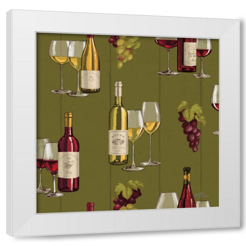 Wine Tasting Step 01C White Modern Wood Framed Art Print by Penner, Janelle