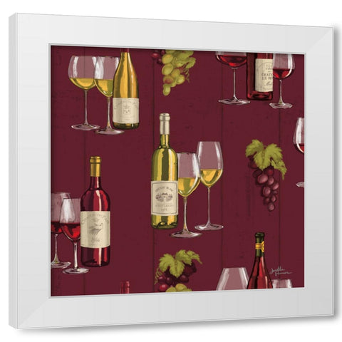 Wine Tasting Step 01D White Modern Wood Framed Art Print by Penner, Janelle