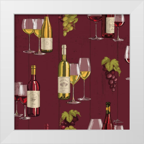 Wine Tasting Step 01D White Modern Wood Framed Art Print by Penner, Janelle