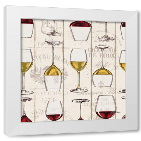 Wine Tasting Step 02A White Modern Wood Framed Art Print by Penner, Janelle