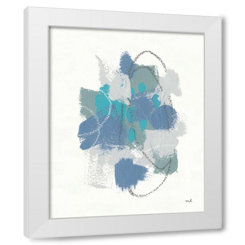 Waterfall II White Modern Wood Framed Art Print by Hershey, Moira