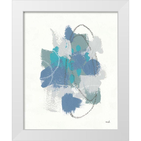 Waterfall II White Modern Wood Framed Art Print by Hershey, Moira