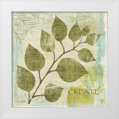 Woodland Thoughts III White Modern Wood Framed Art Print by Mullan, Michael