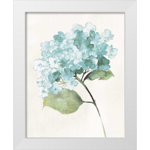 Antique Floral on Cream I Blue White Modern Wood Framed Art Print by Wild Apple Portfolio