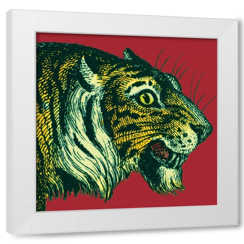 Jungle Flair I White Modern Wood Framed Art Print by Wild Apple Portfolio