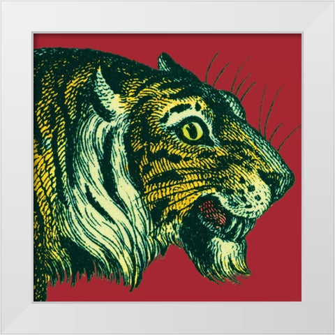 Jungle Flair I White Modern Wood Framed Art Print by Wild Apple Portfolio