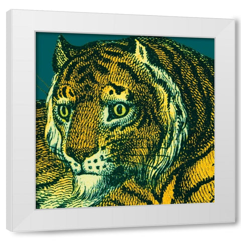 Jungle Flair II White Modern Wood Framed Art Print by Wild Apple Portfolio