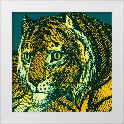 Jungle Flair II White Modern Wood Framed Art Print by Wild Apple Portfolio