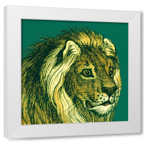 Jungle Flair III White Modern Wood Framed Art Print by Wild Apple Portfolio