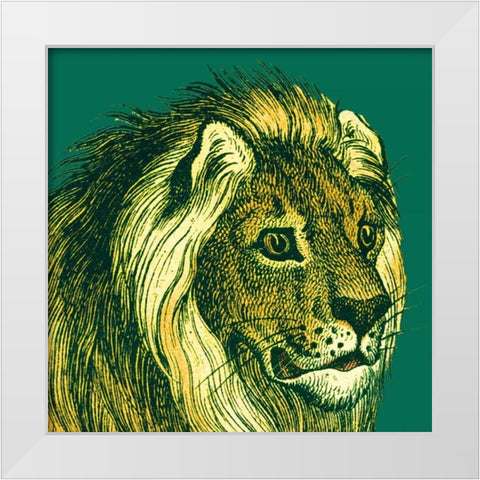Jungle Flair III White Modern Wood Framed Art Print by Wild Apple Portfolio